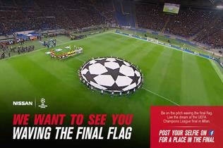 The brand will fly 25 supporters to Milan to wave the UEFA flag