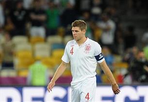 Dejected: England's Steven Gerrard