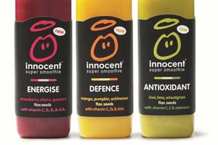 The Innocent supermarket will be promoting its super smoothies at three UK locations