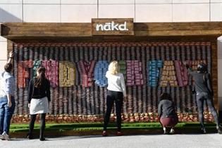 Nakd erects an edible advert to get consumers trying its goodies 