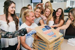 Laing delivered his own 'Sexy Sicilian' pizza across London