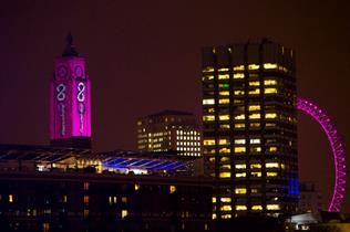 The OXO tower was transformed through projection mapping