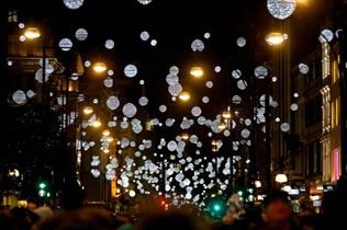 The Christmas lights for 2015 have been inspired by falling snowflakes