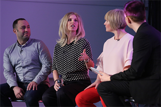 The panel…(l-r) Myers, Jedan, Glen and Harrington (chair)