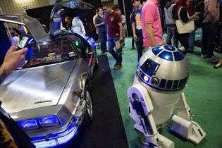 Back to the future: R2D2 and the DeLorean make an appearance at last year's SXSW