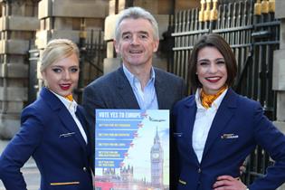 Ryanair: CEO Michael O'Leary in support of the UK remaining in the EU