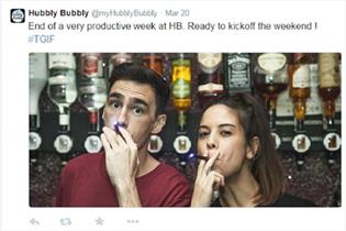 Hubbly Bubbly: this ad posted on Twitter was one of five banned by the ASA