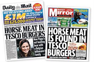 Tesco print ads apologise for horsemeat in burgers