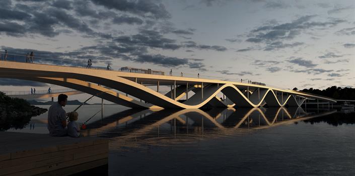 MASS Lab designs Intertwine Bridge to connect Reykjavík and Kópavogur in Iceland