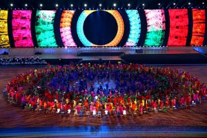 The opening ceremony took place in Celtic Park