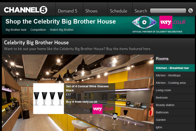 Celebrity Big Brother: Channel 5 signs click-to-buy placment deal with Very.co.uk