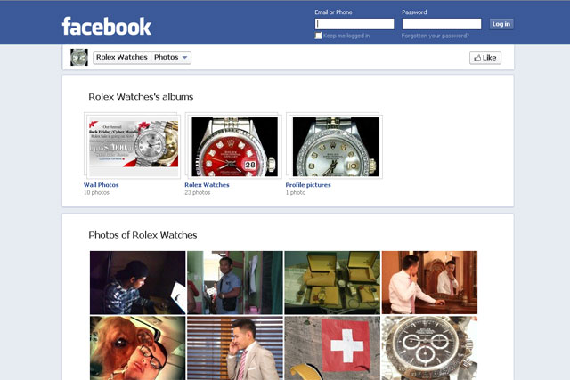 Facebook: unnoficial Rolex page topped brand-engagement survey