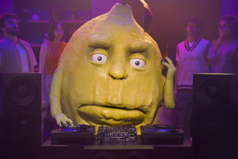 Anthropomorphic lemon DJs at a house party in new Droga5 work for -196.