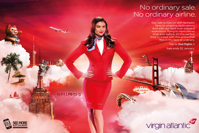 Virgin Atlantic: teams up with TMG to create BlippAR ad 