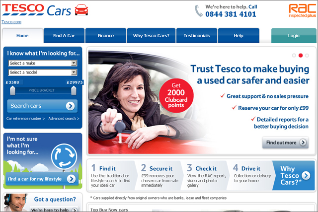 Tesco Cars: carsite.co.uk rebrands