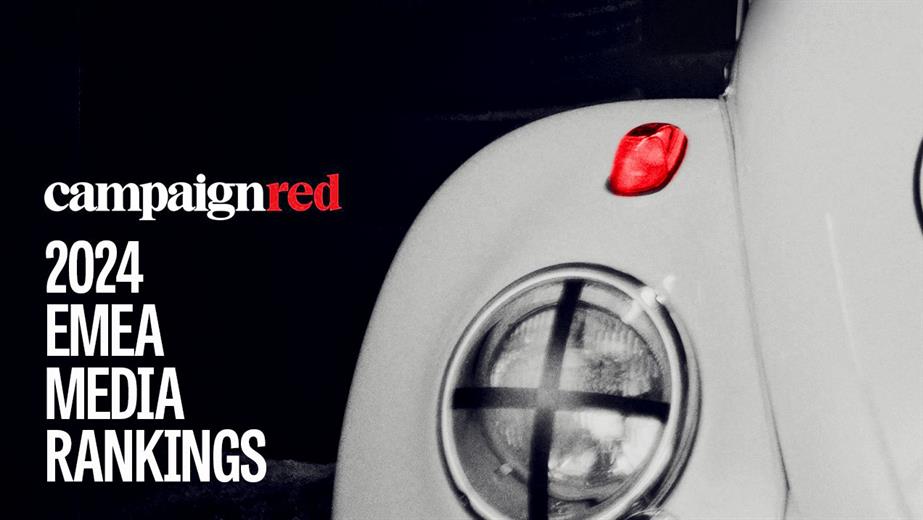 A car light with the text "2024 EMEA media rankings" 