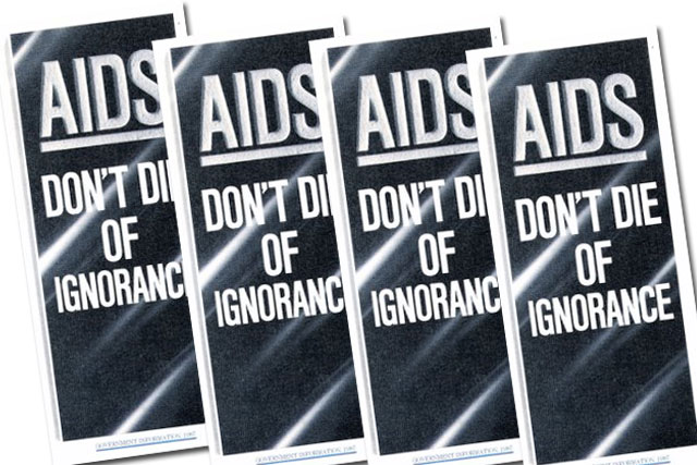 The ‘don’t die of ignorance’ leaflets that went to all British households in 1987