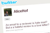 Hoffman: author retaliates on Twitter