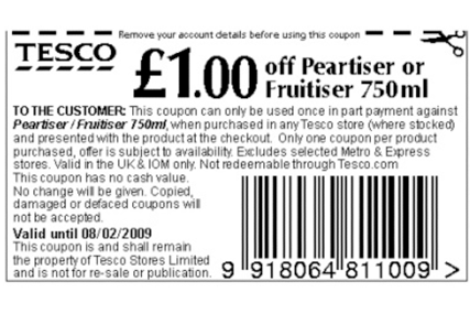 AtmAD campaign: voucher offering £1 off Peartiser or Fruitiser