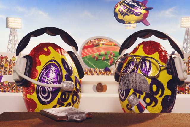 Cadbury Creme Egg irreverence with the Games theme is a welcome change
