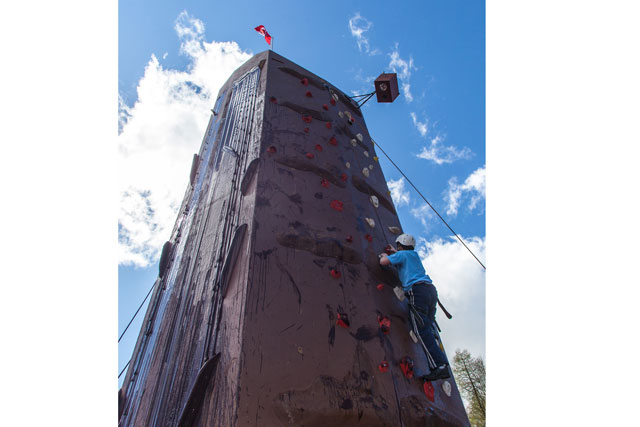 A 32-foot chocolate-based climbing wall