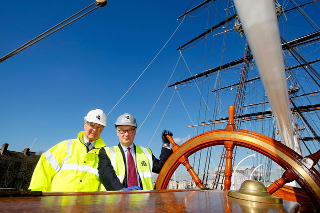 Cutty Sark: HSBC Group chairman Douglas Flint and Cutty Sark Trustee Lord Sterling 