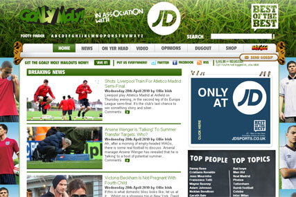 Goaly Moly, the new football website from Holy Moly