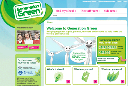 British Gas: Generation Game campaign for schools and communities 