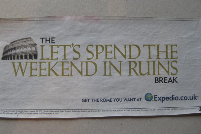 Expedia: avoids the usual the travel ad clichés