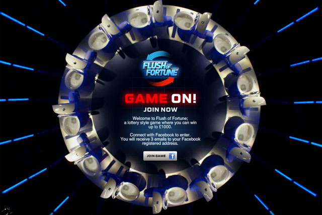 Domestos: rolls out 'flush of fortune' game