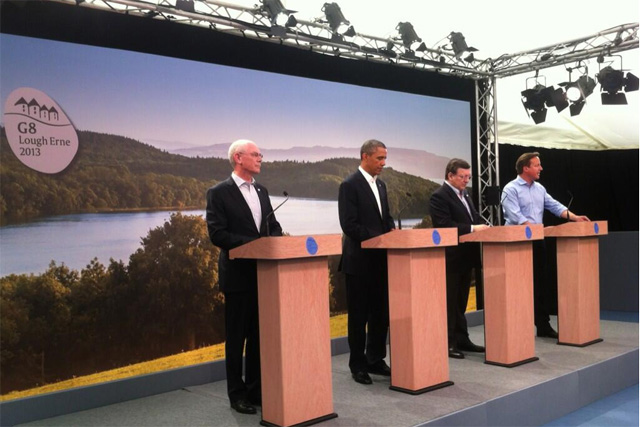 G8 summit at Lough Erne, near Enniskillen in Northern Ireland
