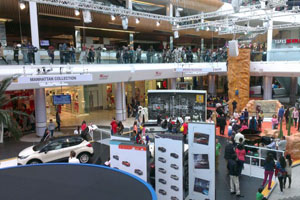 Fusion's display, including a 24ft climbing wall