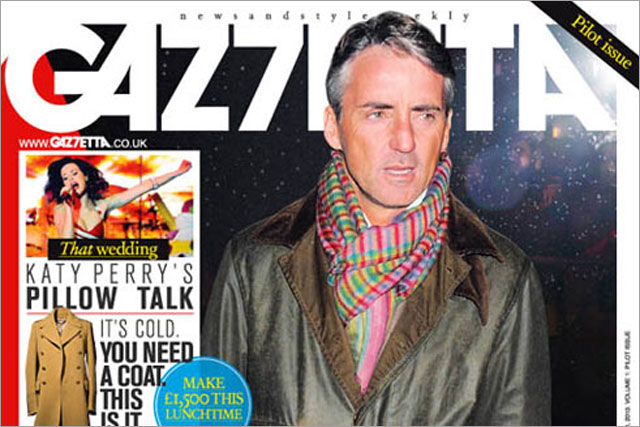 Gaz7eta: one-off men's weekly was distributed with Grazia in October