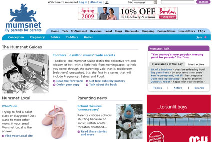 Mumsnet.com: changes in design and sales operation