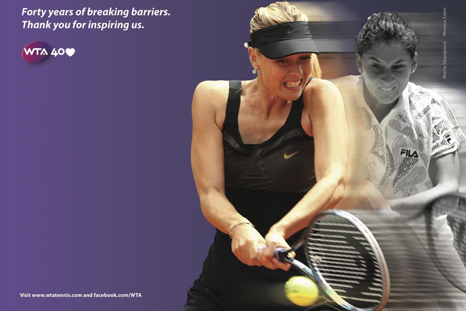 WTA: Maria Sharapova and Monica Seles are featured in the 40 Love campaign
