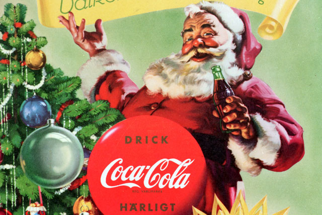 A 1955 Coca-Cola Santa Claus display from Sweden