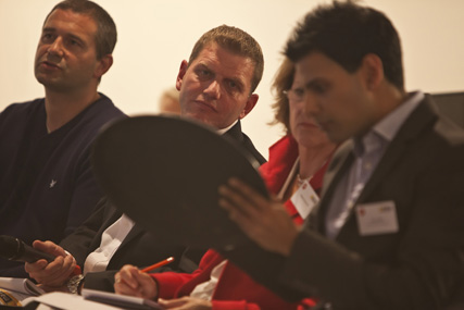 Judges confer at Marketing 4 StartUp Britain