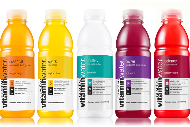 Glacéau Vitamin Water: sugar content and colorie levels have been reduced