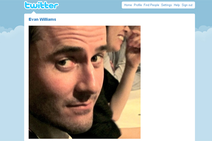 Evan Williams: outgoing chief executive's Twitter profile