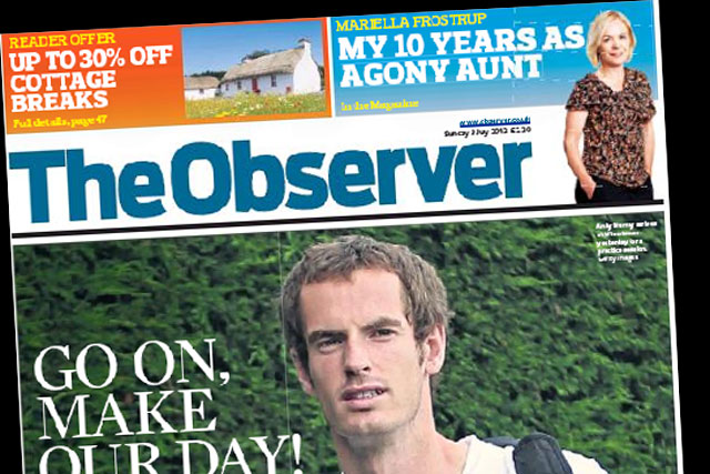 The Observer: circulation fell to below 250,000 in June