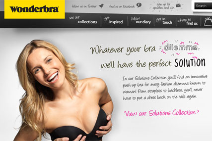 Wonderbra: integrates website with customers' social media activity