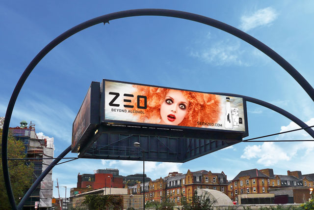 Zeo: ad on JCDecaux's Old Street roundabout billboard 
