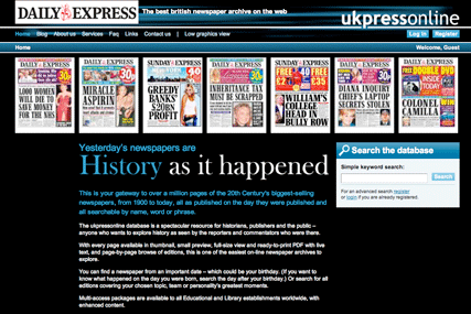 Daily Express: has launched paid-for online archive