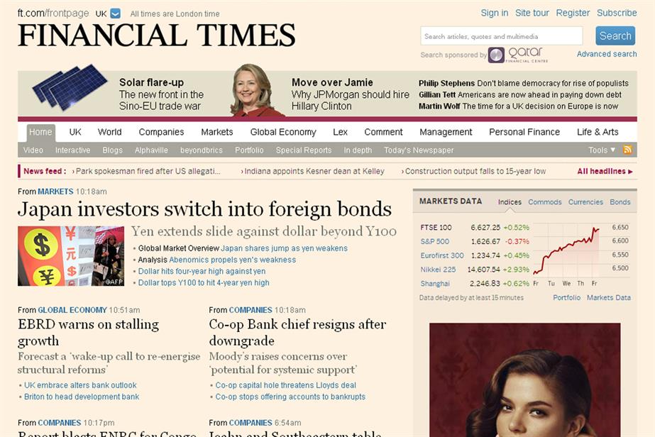 Financial Times: joins Flipboard