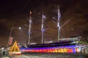 The party took place in the new space underneath the raised tea clipper