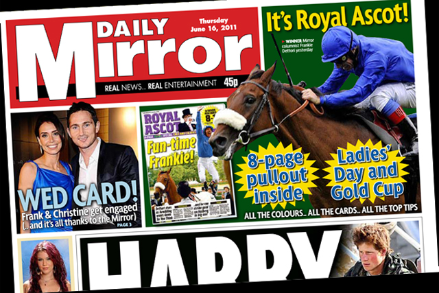 The Daily Mirror: Ascot coverage promoted