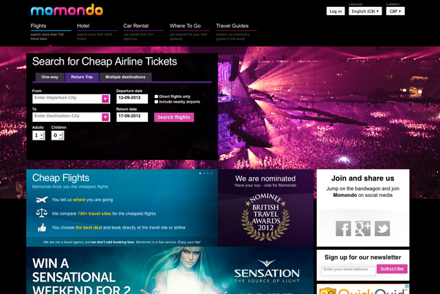 Momondo: planning to invest in TV ads for the first time