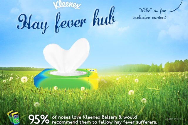 Kleenex: promotes its Balsam range on Facebook