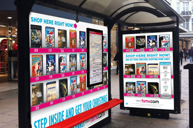 HMV: rolls out QR codes in Christmas outdoor ads 