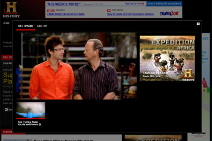 History Channel: revamped websites are offering new video service